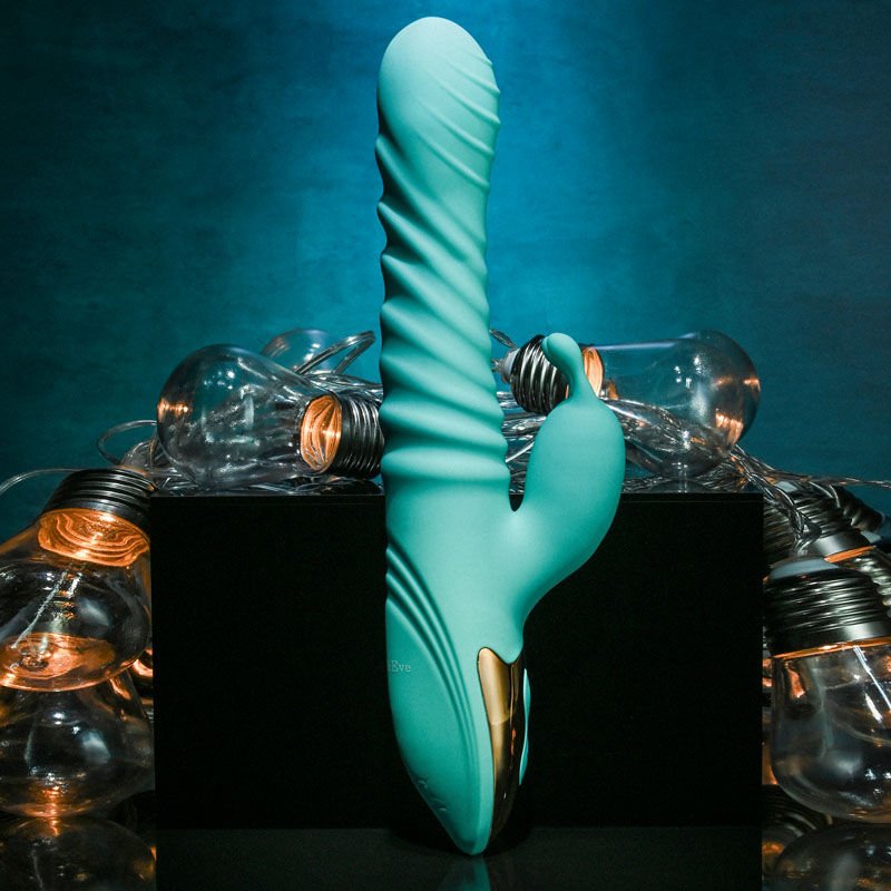 Adam & eve - warming rabbit thruster - Product side view  | Flirtybay.com.au