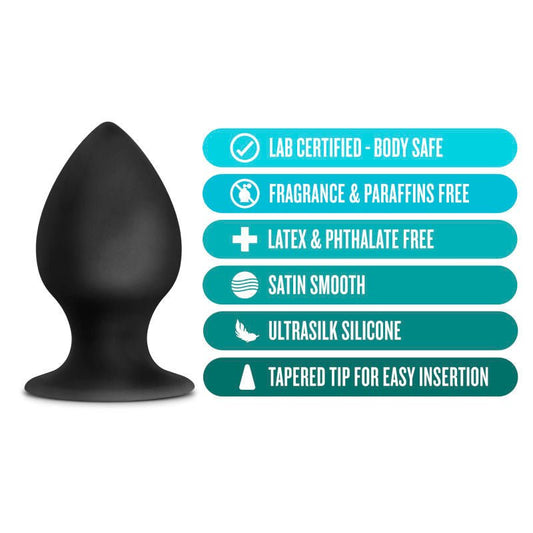 Anal adventures - anal stout plug - Medium, Product side view, with specifications  | Flirtybay.com.au