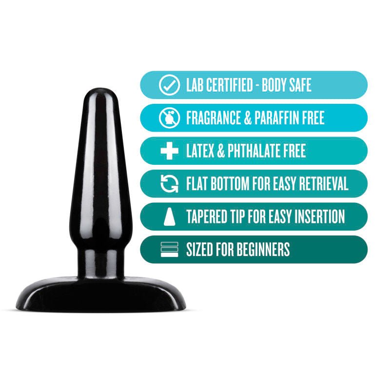 Anal adventures basic anal butt plug - small - Product front view, with specifications  | Flirtybay.com.au