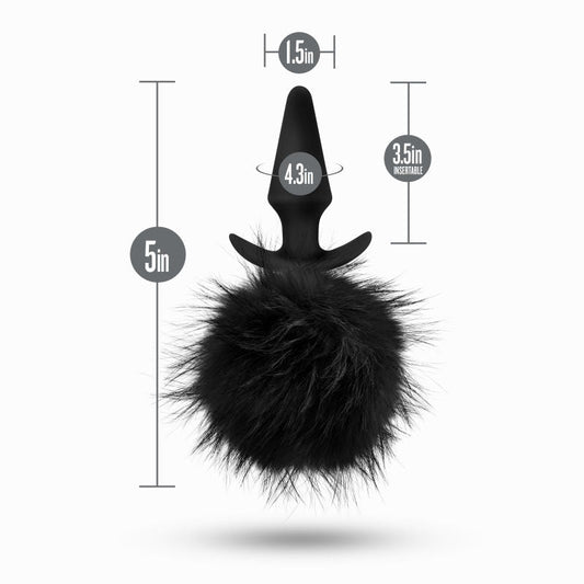 Anal adventures - platinum rabbit tail butt plug - Product bottom view  | Flirtybay.com.au
