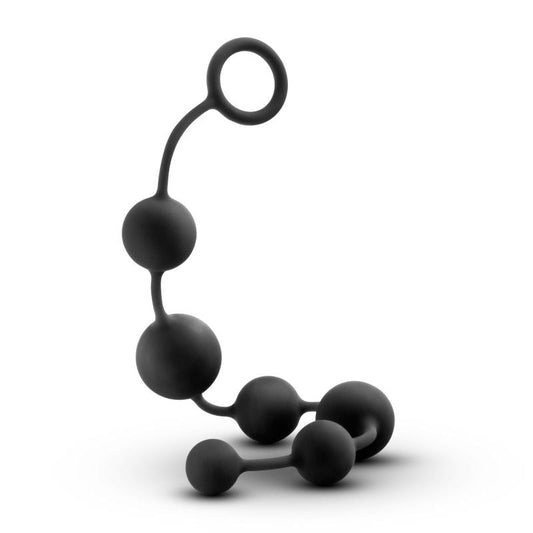 Anal adventures - platinum silicone large anal beads - Product front view  | Flirtybay.com.au