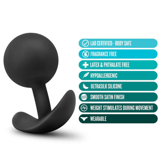 Anal adventures platinum - vibrating butt plug - Product side view, with specifications  | Flirtybay.com.au