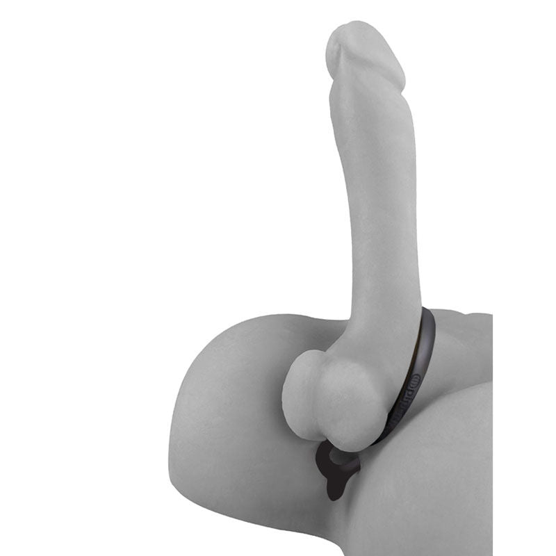 Anal fantasy collection - ass-gasm cock ring anal beads - Product side view, on a penis  | Flirtybay.com.au