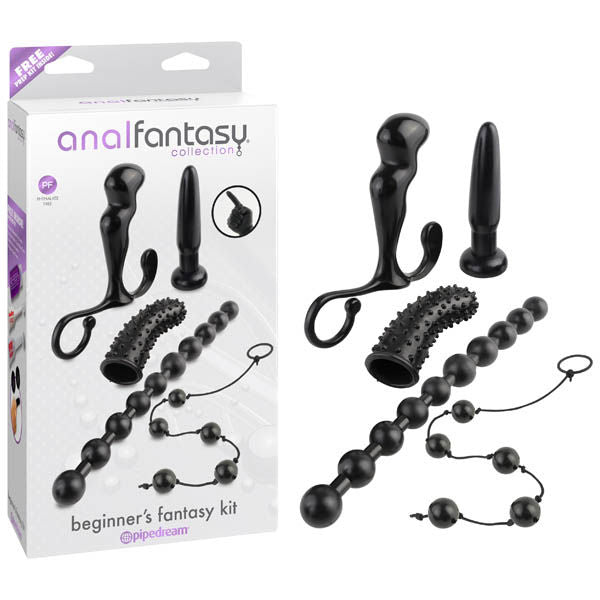Anal fantasy collection - beginner's fantasy anal kit - Product front view and box front view | Flirtybay.com.au