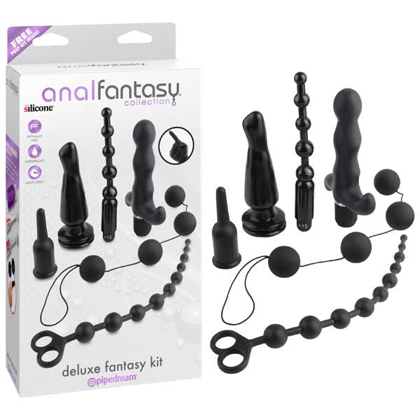 Anal fantasy collection - deluxe fantasy anal kit - Product front view and box front view | Flirtybay.com.au