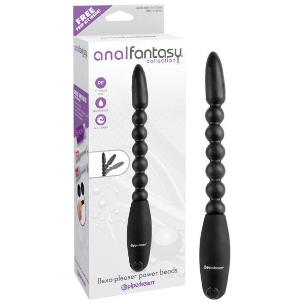 Anal fantasy collection - power anal beads - Product front view and box front view | Flirtybay.com.au