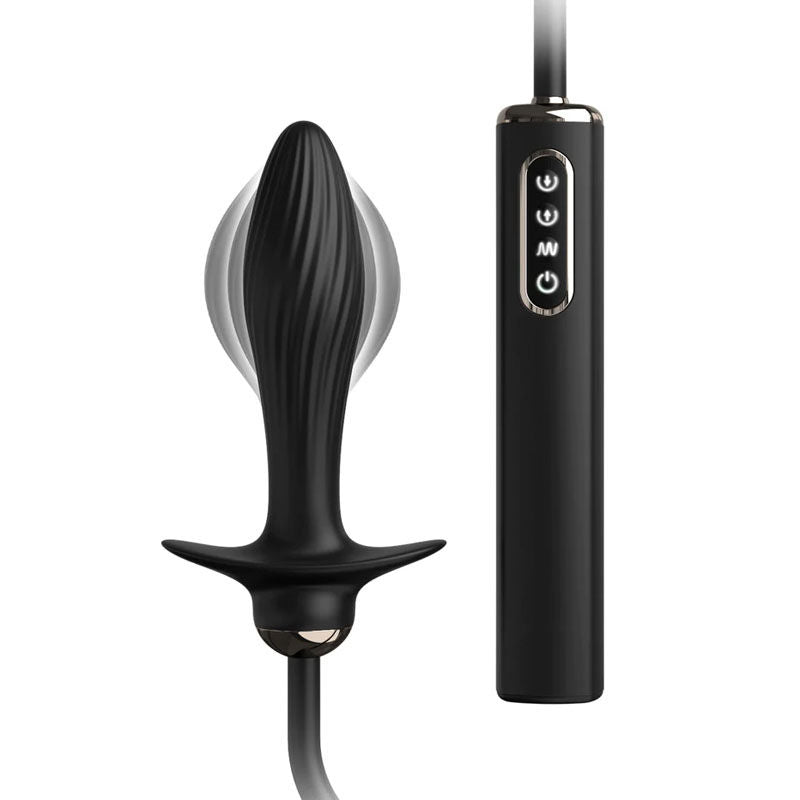 Anal fantasy elite - auto throb inflatable vibrating plug - Product front view  | Flirtybay.com.au