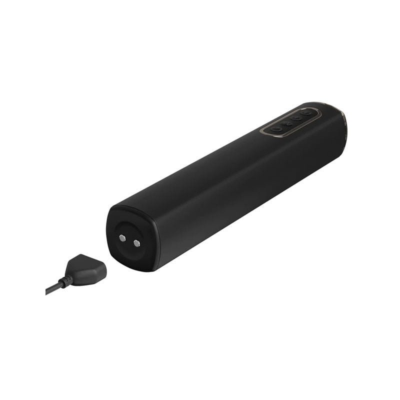 Anal fantasy elite - auto throb inflatable vibrating plug - Product front view, focus on the charger  | Flirtybay.com.au