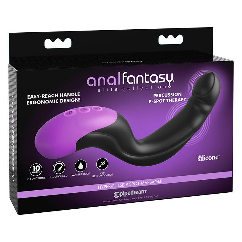 Anal fantasy - elite hyper-pulse p-spot massager -  box front view | Flirtybay.com.au