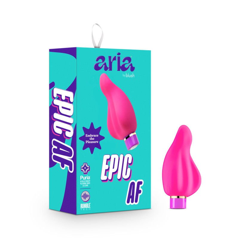 Aria epic af - clitoral stimulator - Product front view and box front view | Flirtybay.com.au