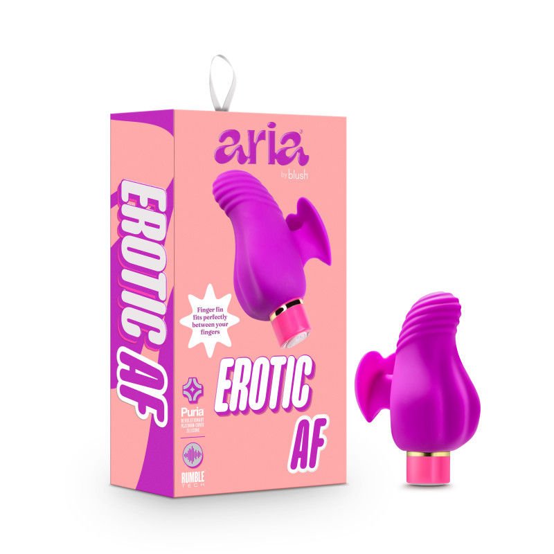 Aria erotic af - finger vibrator - Product front view and box front view | Flirtybay.com.au