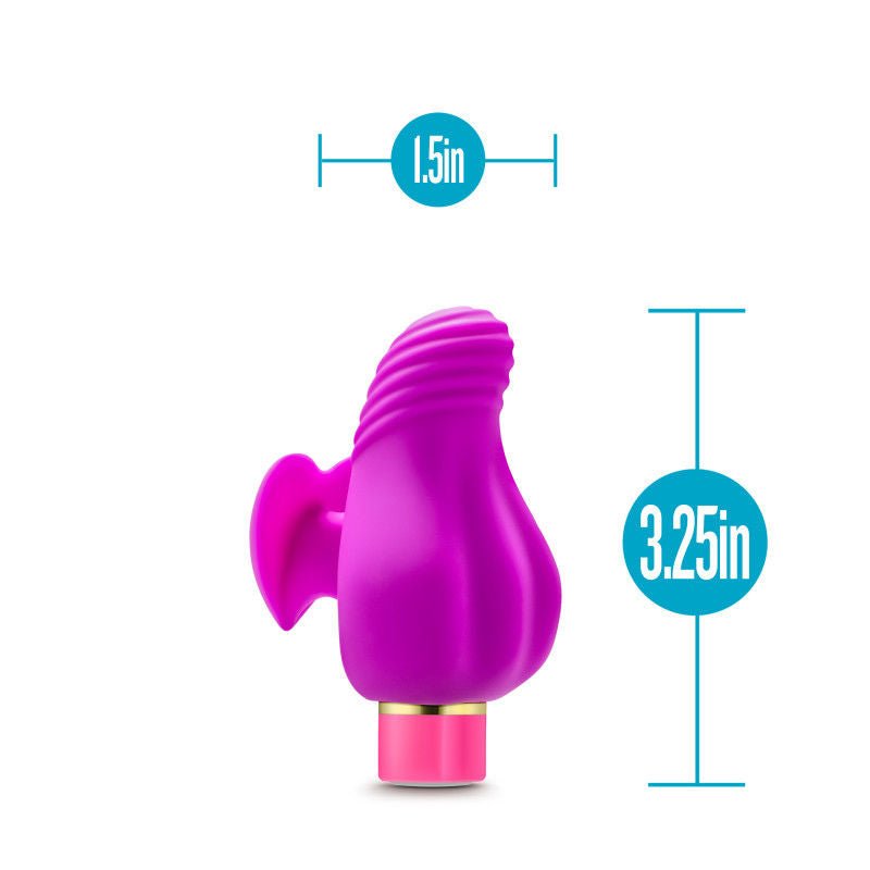 Aria erotic af - finger vibrator - Product front view, with sizes | Flirtybay.com.au