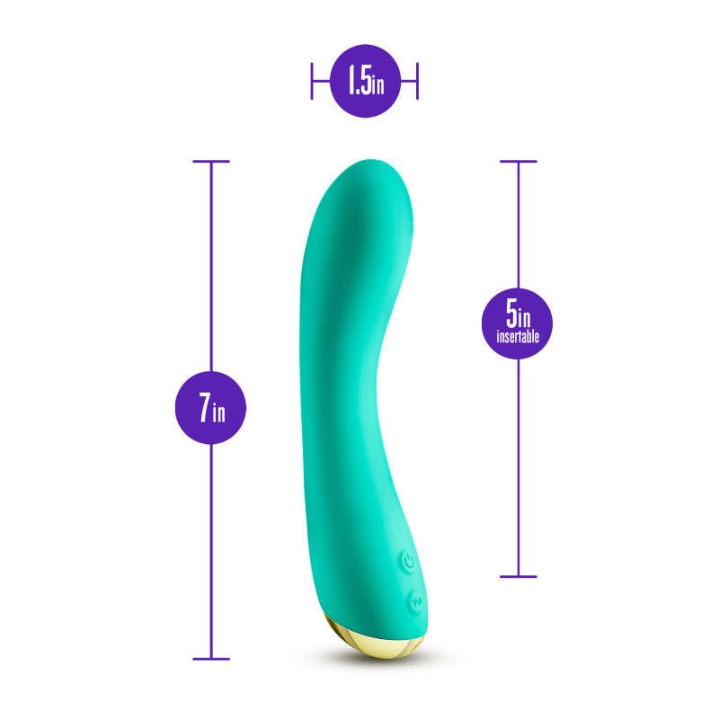 Aria luscious af - g-spot vibrator - Product front view, with sizes  | Flirtybay.com.au