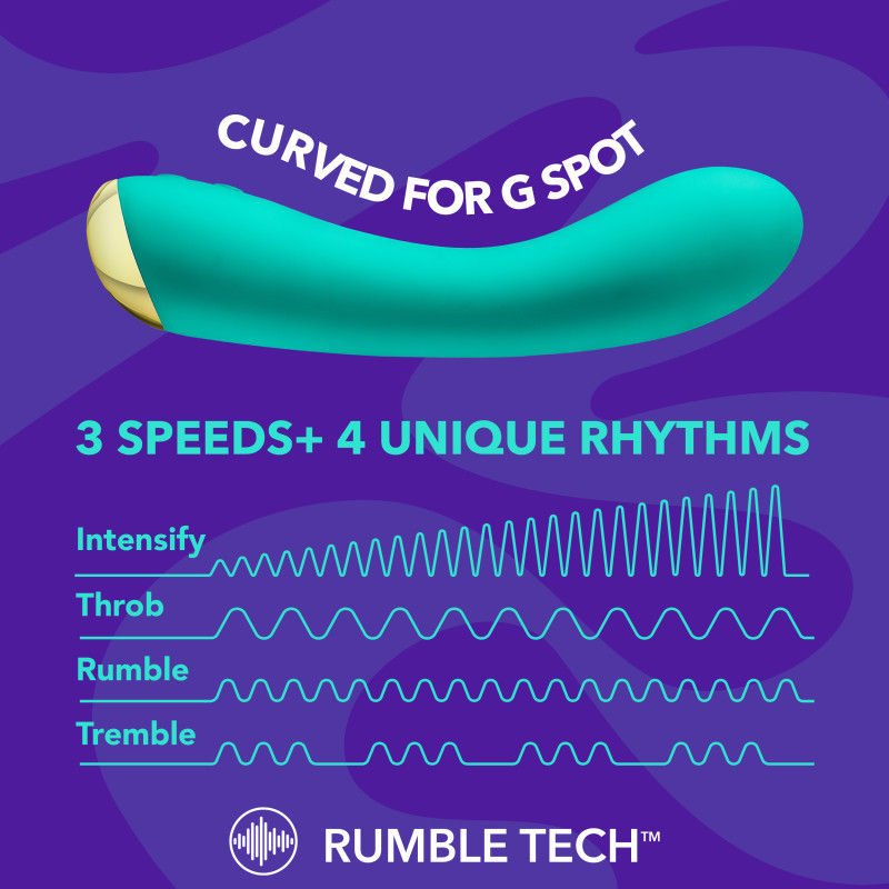 Aria luscious af - g-spot vibrator - Product side view, with specifications  | Flirtybay.com.au