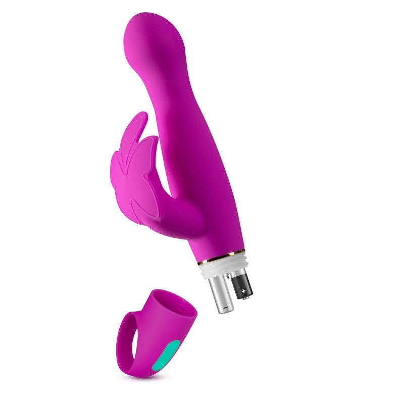 Aria naughty af - g-spot vibrator - Product side view, focus on charger  | Flirtybay.com.au