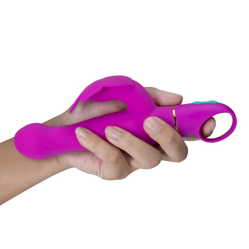 Aria naughty af - g-spot vibrator - Product side view, in a hand  | Flirtybay.com.au