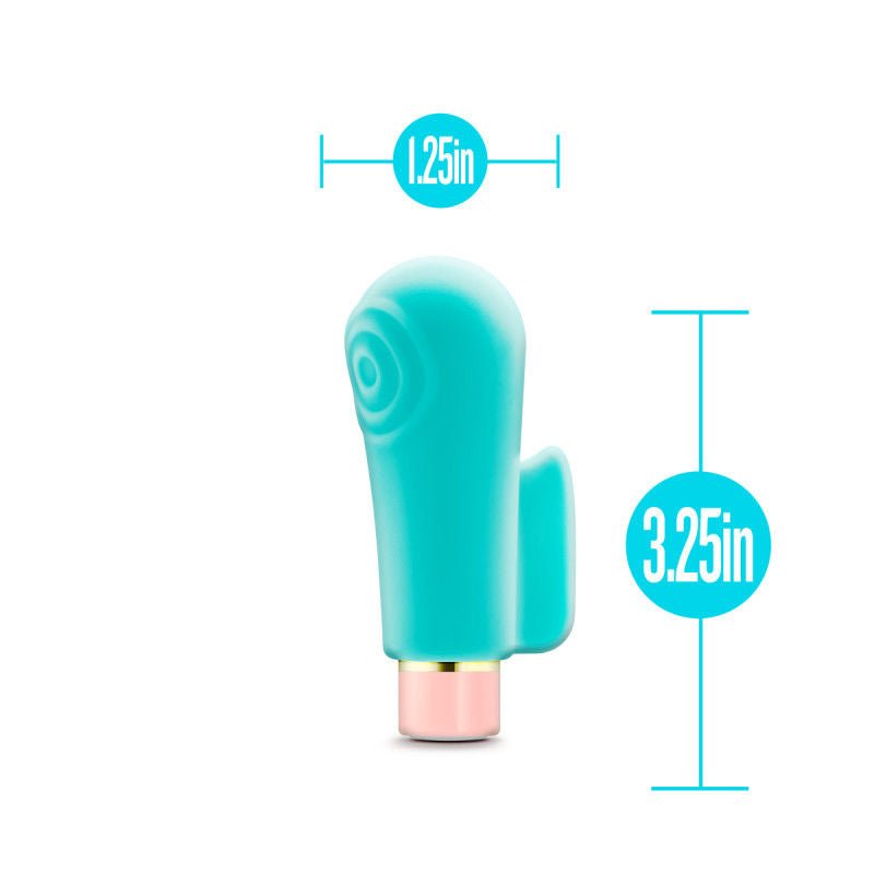 Aria sensual af - finger vibrator - Product front view, with sizes  | Flirtybay.com.au