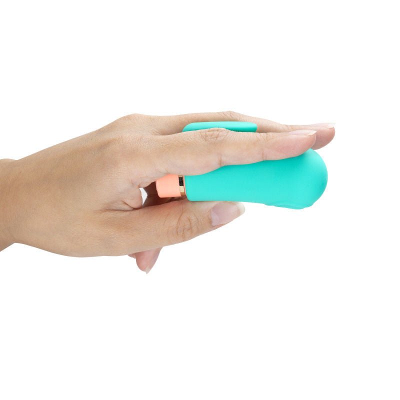 Aria sensual af - finger vibrator - Product side view, in a hand  | Flirtybay.com.au