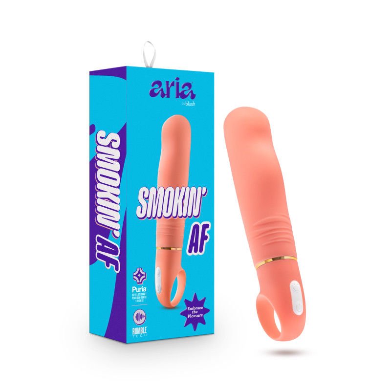 Aria smokin af - g - spot vibrator - Product front view and box front view | Flirtybay.com.au