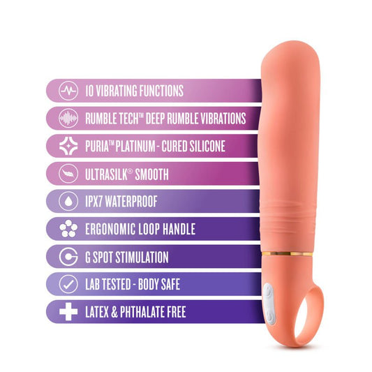 Aria smokin af - g - spot vibrator - Product front view, with specifications  | Flirtybay.com.au