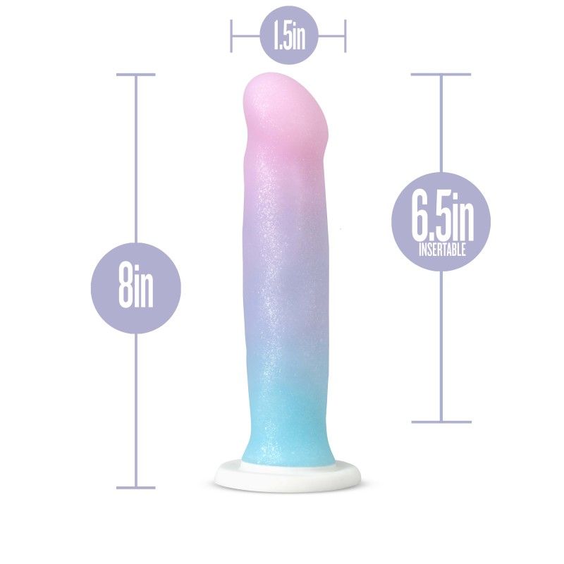 Avant - d17 - lucky 6.5 dildo - Product front view, with sizes  | Flirtybay.com.au