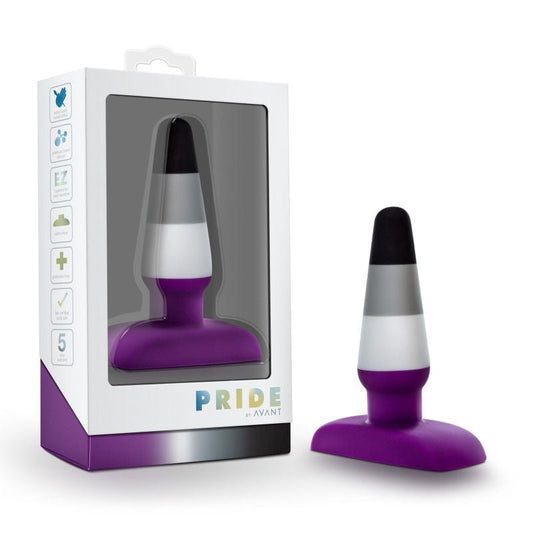 Avant pride p7 - ace butt plug - Product front view and box front view | Flirtybay.com.au