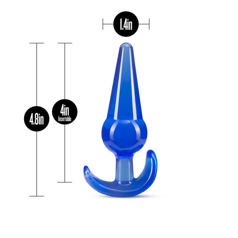 B yours - large butt plug - Product front view, with dimensions  | Flirtybay