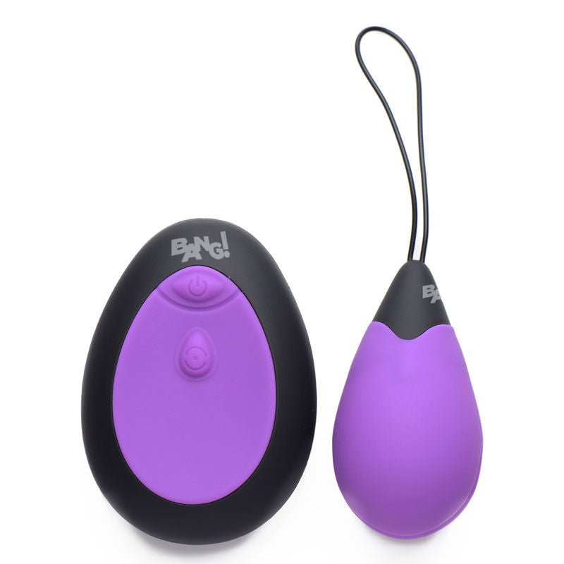 Bang! purple remote control vibrating egg - Product front view  | Flirtybay.com.au