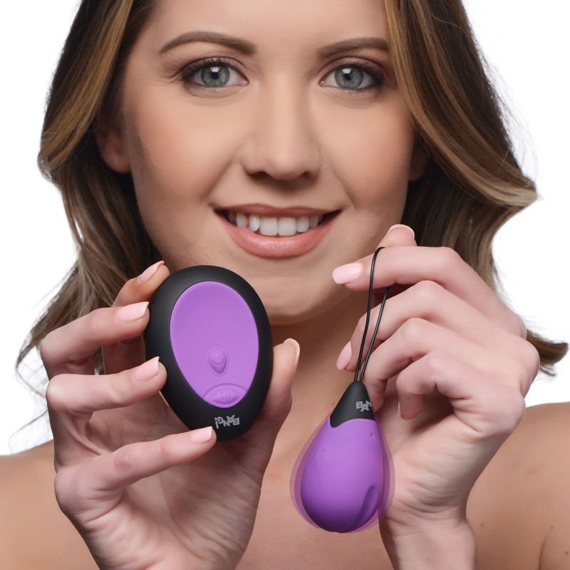 Bang! purple remote control vibrating egg - Product side view  | Flirtybay.com.au