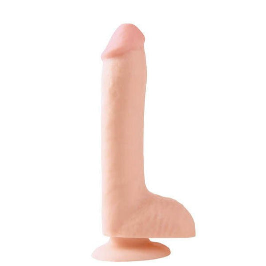 Basix rubber works - 8 dildo with suction cup - Product front view  | Flirtybay.com.au