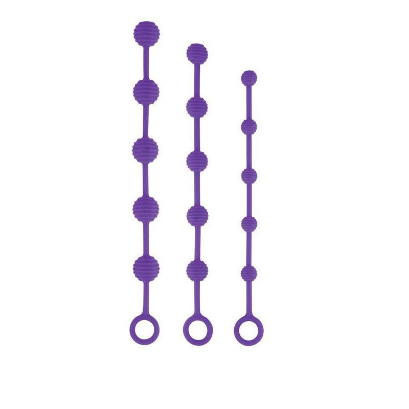 Bead Delight silicone anal beads purple front | Flirtybay.com.au