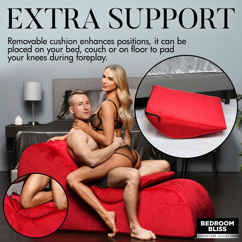 Bedroom bliss - love couch - Product side view, show the extra support  | Flirtybay.com.au
