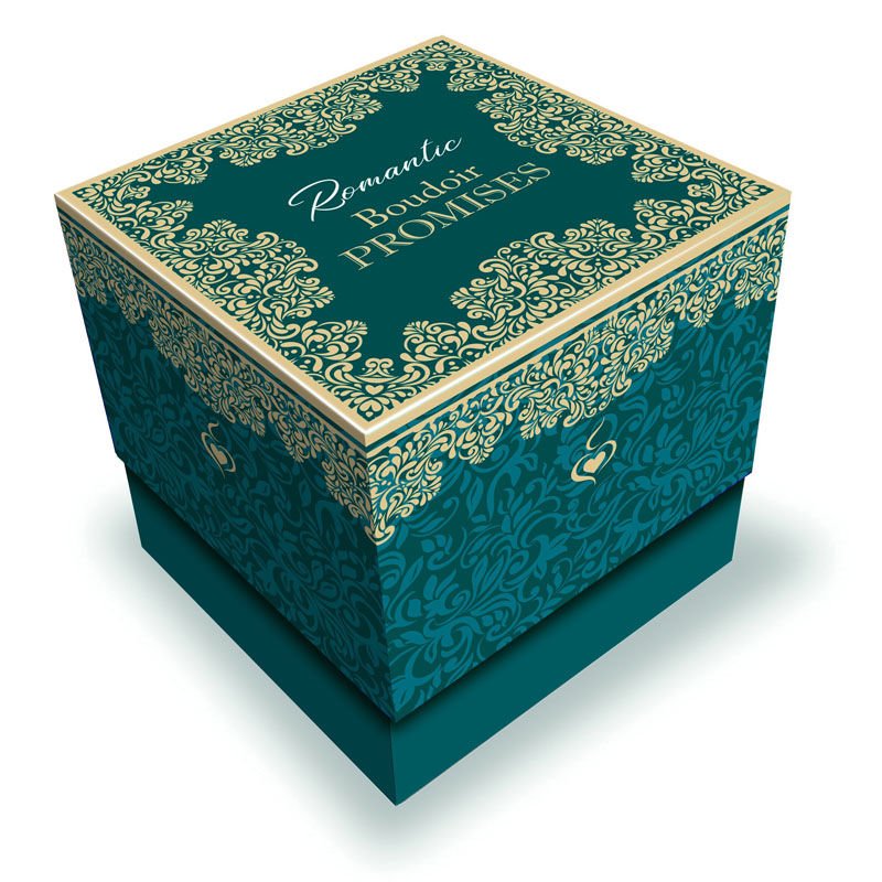 Behind closed doors - romantic boudoir promises - erotic cards -  box side view | Flirtybay.com.au