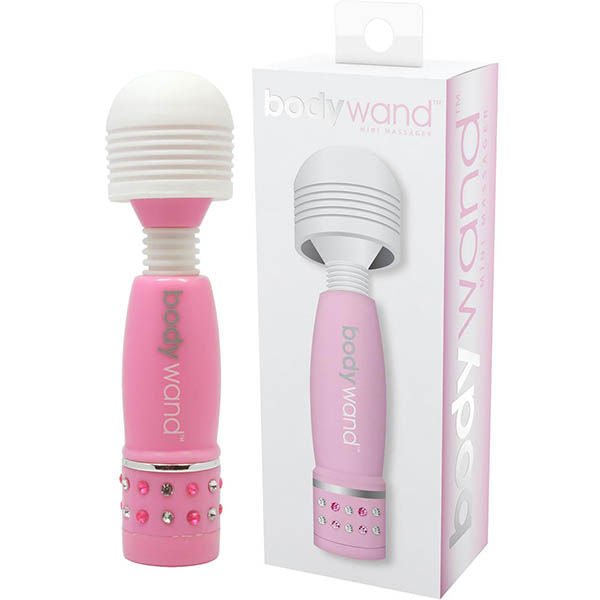Bodywand Mini Vibrating Wand pink front, with the box | Flirtybay.com.au