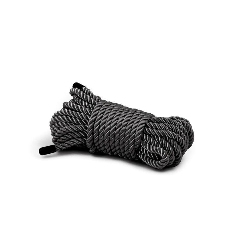 Bondage couture - black 7.6m rope - Product front view  | Flirtybay.com.au