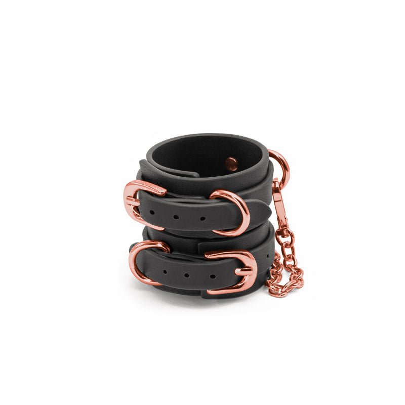 Bondage Couture Black wrist cuff front product | Flirtybay.com.au