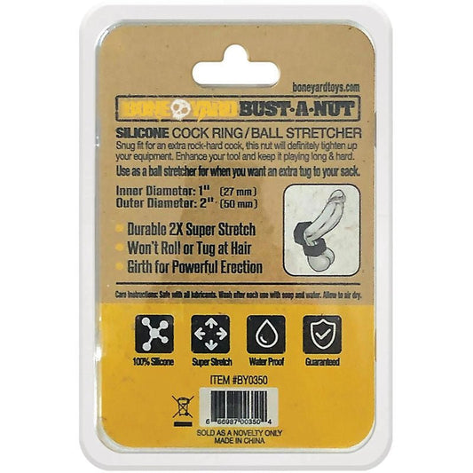 Boneyard - bust a nut cock ring -  box back view | Flirtybay.com.au