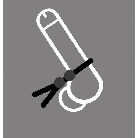 Boneyard cock leash double - cock ring - Product top view  | Flirtybay.com.au