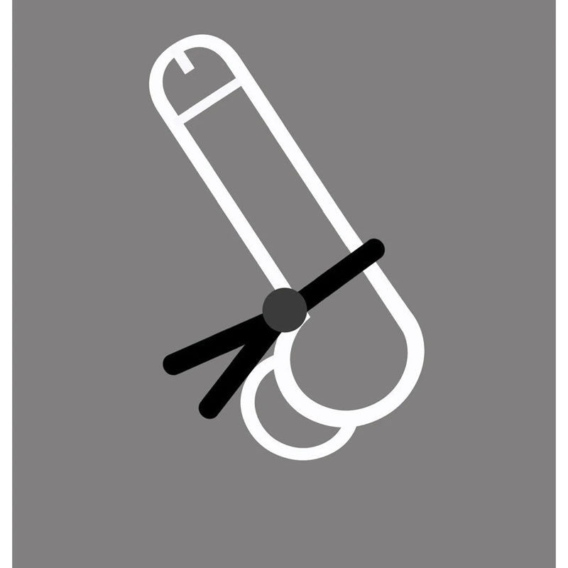 Boneyard cock leash single - cock ring - Product bottom view, on a penis  | Flirtybay.com.au