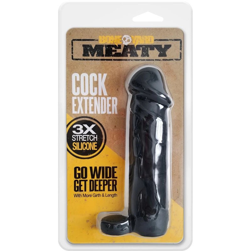 Boneyard - meaty penis extender -  box front view | Flirtybay.com.au