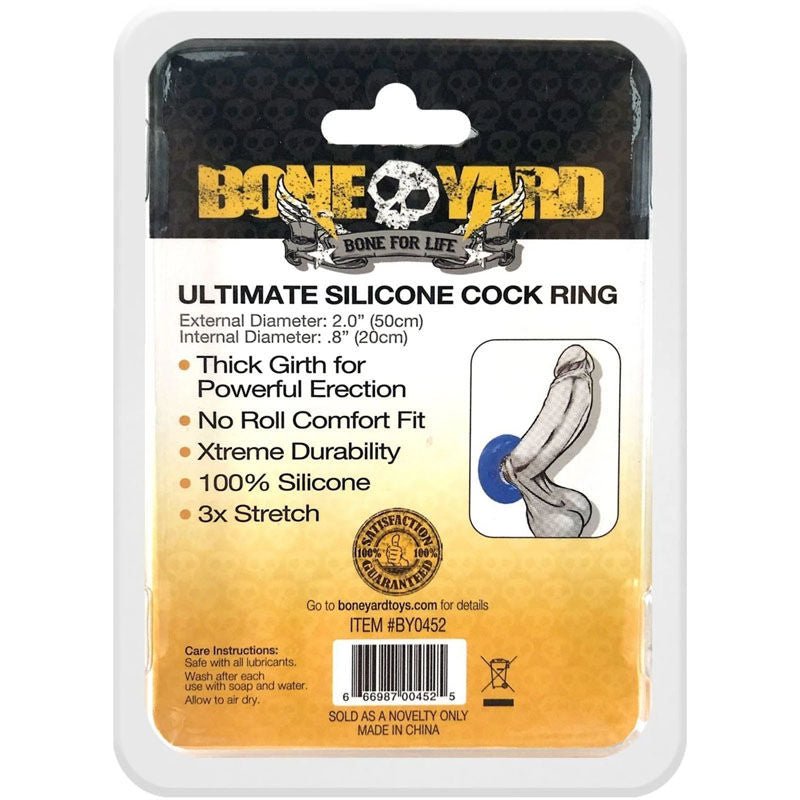 Boneyard - ultimate silicone cock ring -  box back view | Flirtybay.com.au
