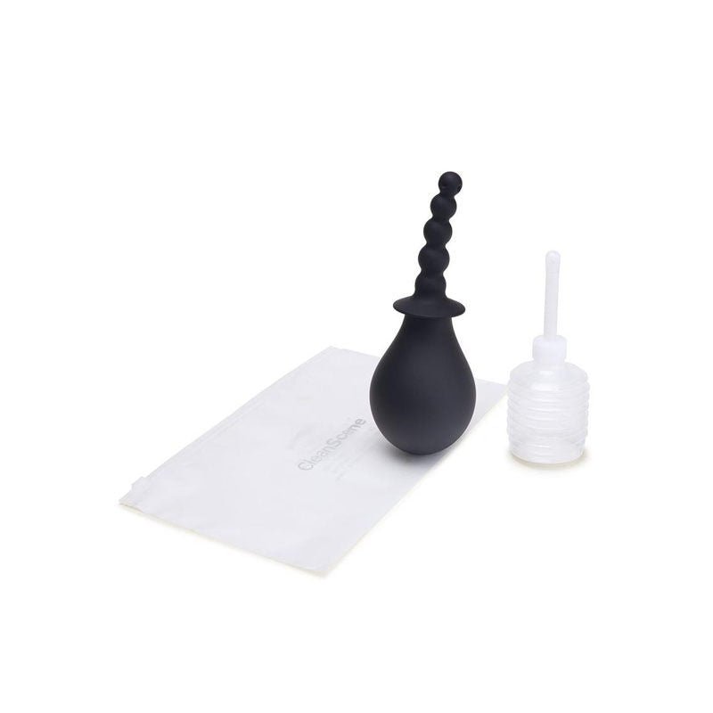 Cleanscene - 4 piece soft squeeze beaded anal douche set - Product front view  | Flirtybay.com.au
