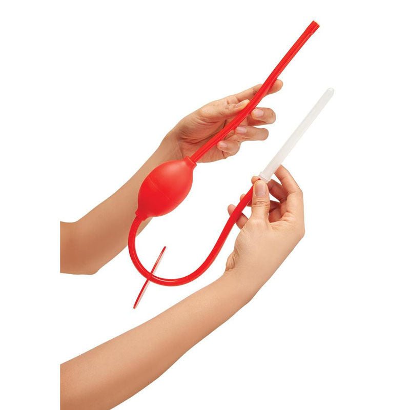 Cleanscene - 5 piece higginson anal douche set - Product side view  | Flirtybay.com.au