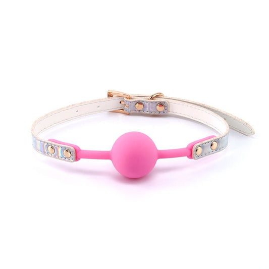 Cosmo bondage - ball gag - rainbow - Product front view  | Flirtybay.com.au