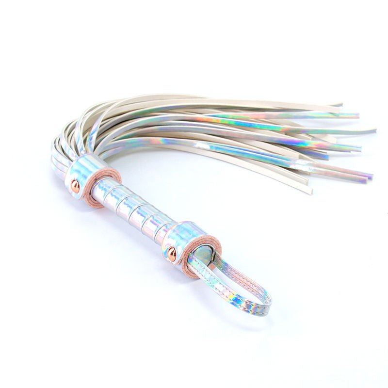 Cosmo bondage flogger - rainbow - Product front view  | Flirtybay.com.au