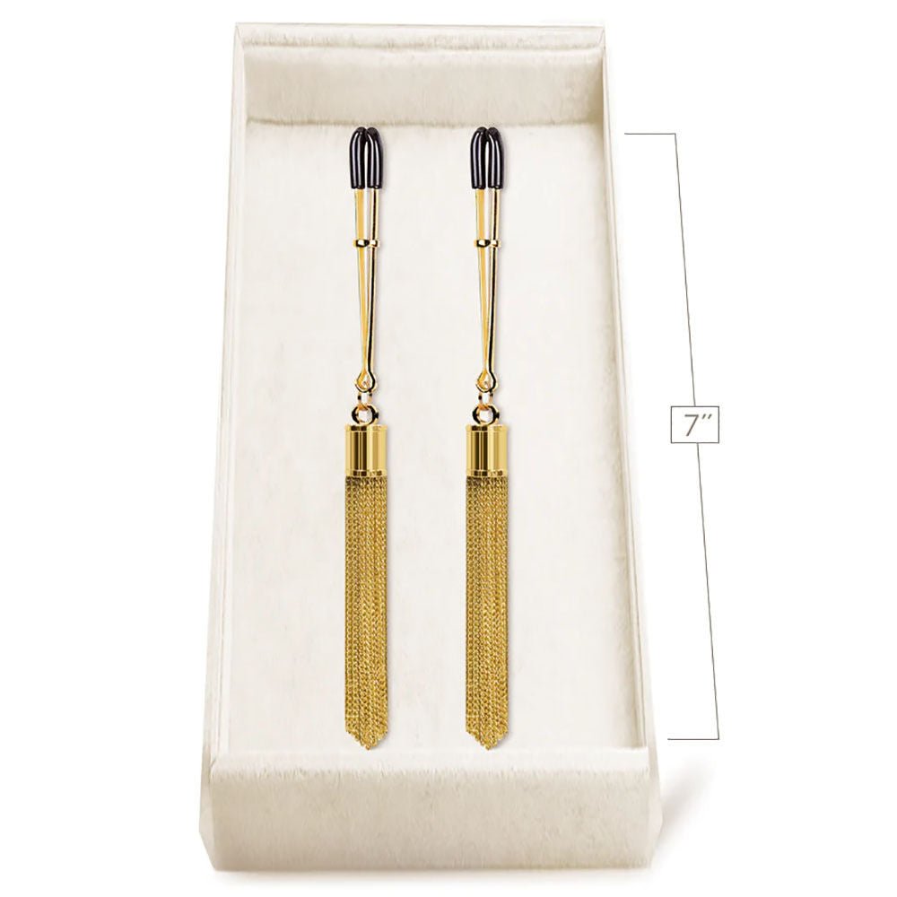 Couture clip - shimmer & chic - nipple clamps - Product front view  | Flirtybay.com.au