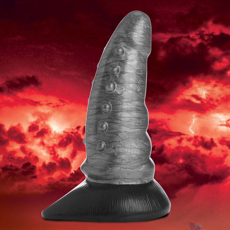 Creature cocks - beastly tapered bumpy silicone dildo - Product side view  | Flirtybay.com.au