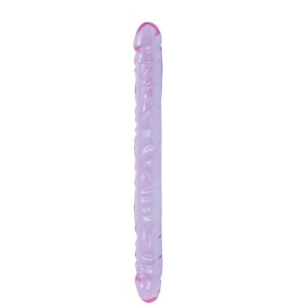 Crystal jellies - 18'' double-ended dildo - Product front view  | Flirtybay.com.au