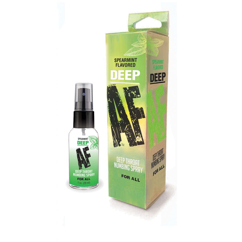Deep Throat Numbing Spray Mint Front view and box view | Flirtybay.com.au