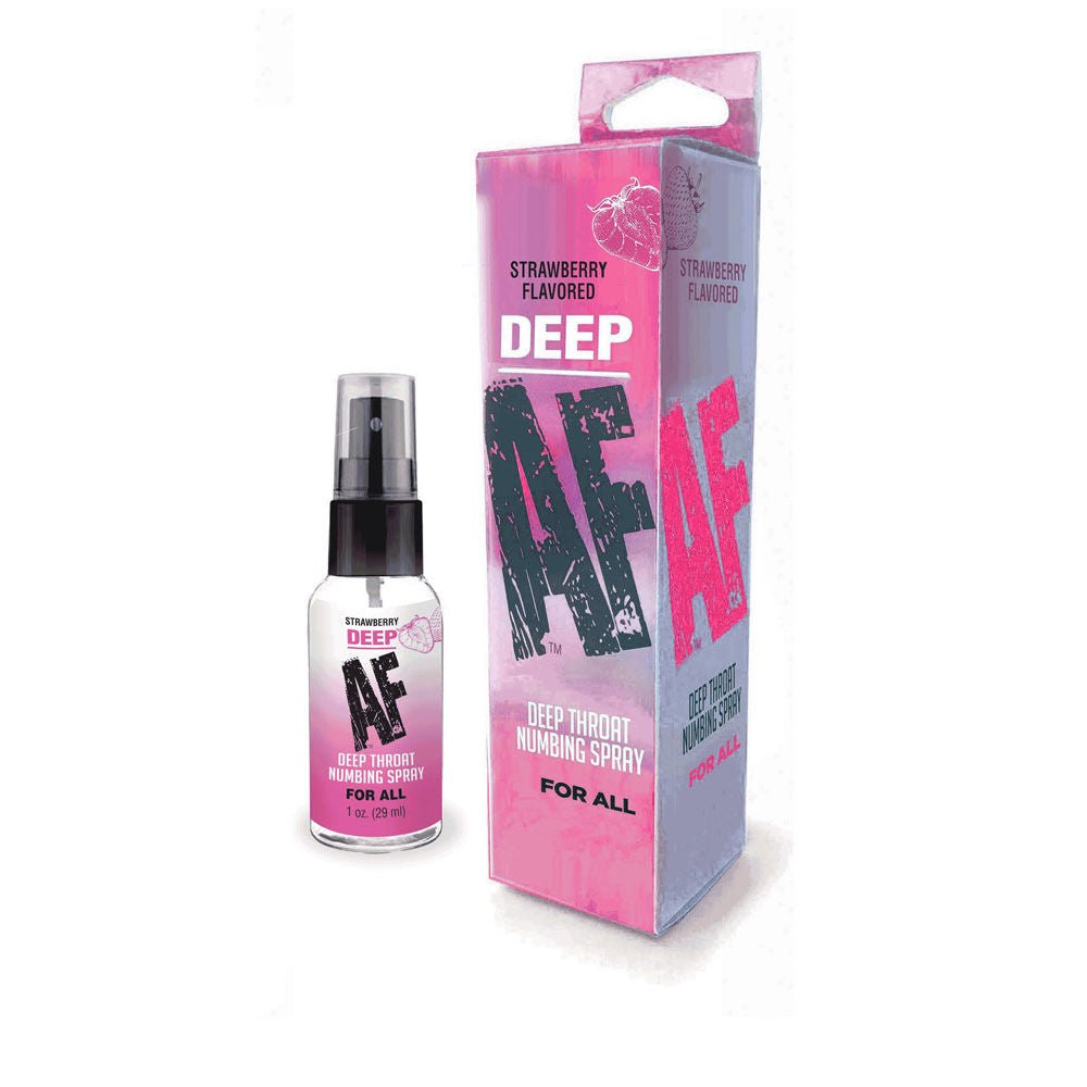 Deep Throat Numbing Spray Strawberry Front view | Flirtybay.com.au